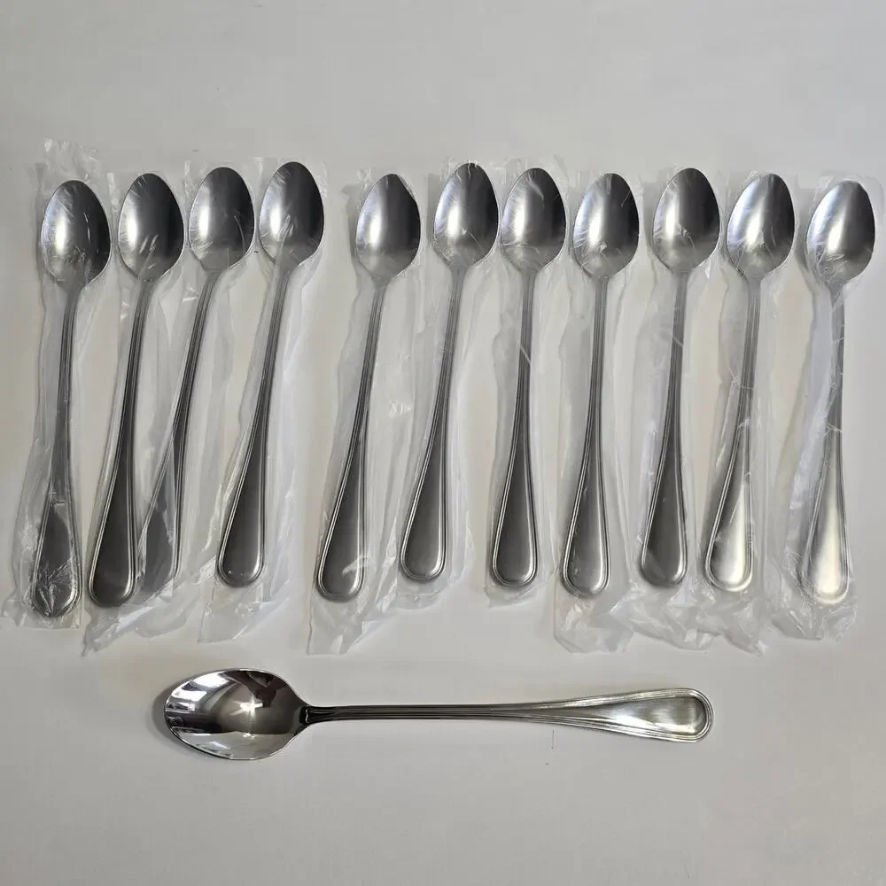 NIP TOWLE STRATFORD Stainless Flatware 12 Twelve TEA SPOONS Glossy